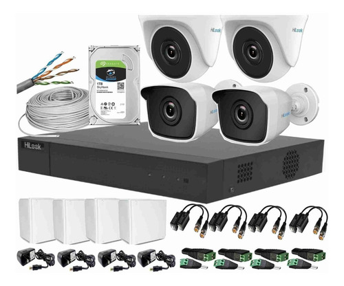 Kit Hikvision Hilook Dvr 1080p 8ch +4 Camaras 1080p+obsequio