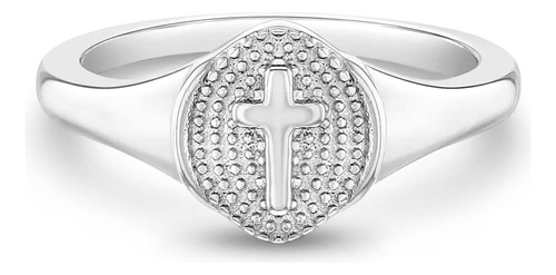 925 Sterling Silver Size 25 Classic Little Religious Signet