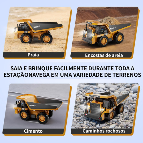 Caminhão Controle Remoto Caçamba Areeiro C/ Luz E Som