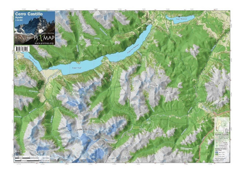 Imagen 1 de 4 de Mapa Topográfico: Cerro Castillo Norte / Sur