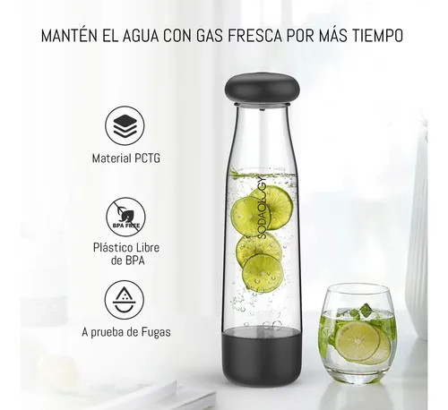 Botella 1litro Sodaology Para Maquina Gasificadora Sodaology