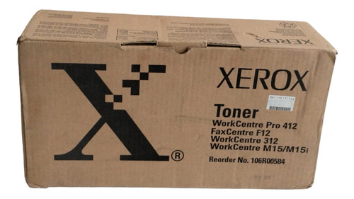 Toner Xerox 106r00584 Wc 312 Pro 412 Fc F12 M15 Original