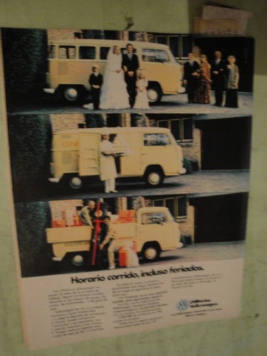 Publicidad Volkswagen Kombi Utilitario Furgon Año 1982