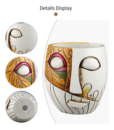 Mz Vaso De Flores Criativo Em Formato De Cabeça Abstrata