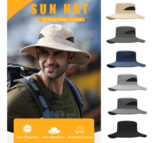 Sombrero De Sol Plegable Con Protección Uv Para Pesca W