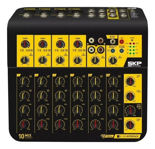 Consola De Audio Mixconnect-10 Mixer 10 Canales Usb Skp