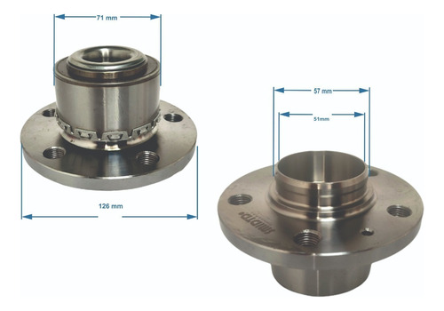 8 Mazas Con Balero Delanteras Y Con Abs Seat Toledo 13-18