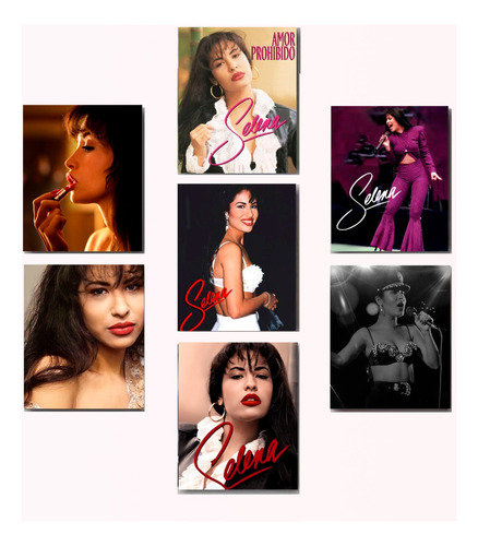 Cuadro Decorativo Selena Quintanilla Musica Album 7 Piezas 