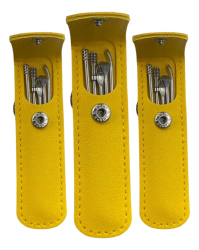 Kit Para Limpieza De Oídos Acero Inoxidable + Estuche/ 3 Pz