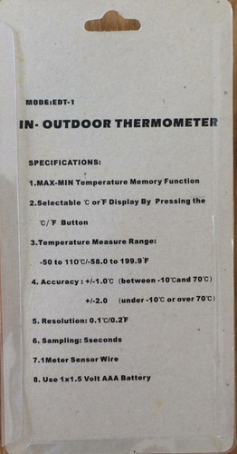 Thermometros Digitales In/ Outdoor