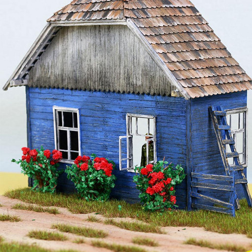 Flor En Miniatura De 3 Piezas Para Modelo De Flor Rosa