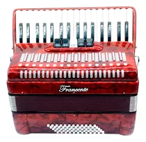Comprar Acordeon Francente L1307 Roja 48 Bajos + 34 Teclas Con Funda