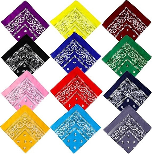 Pack 47 Pañoletas Bandanas 53 X 53 Cm Moto Diseño A Elección