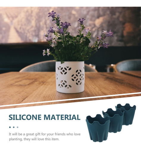 Maceta De Silicona Para Vivero, Jardín, Maceta Flow, 3 Unida