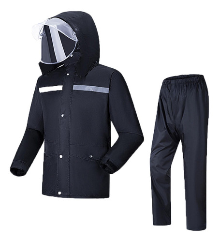 Traje De Lluvia Con Puños Ajustables Para Hombre, Chaqueta