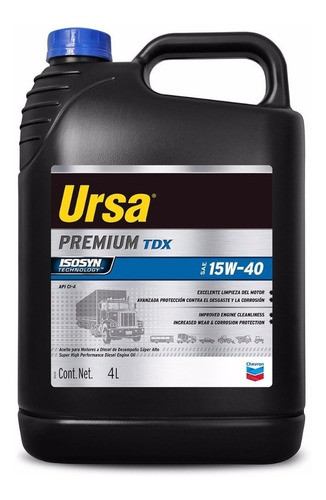 Lubricante 15w40 Ursa Premium Tdx 4lt Texaco Aceite - Tyt