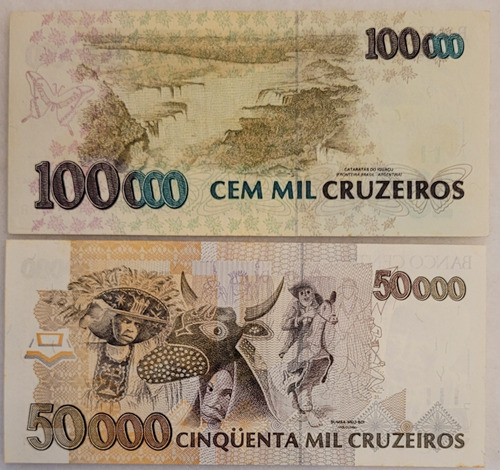 C234 ; C235 Notas Antigas 50 E 100 Cruzeiros Reais