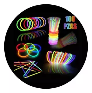 100 Pulseras Neón Fosforescente Para Eventos Y Fiesta