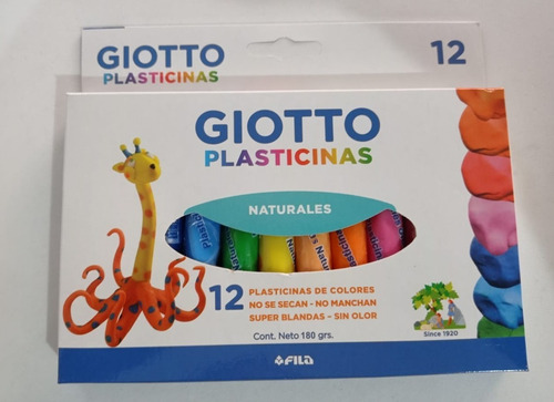 Plastilina Giotto X12 Barritas Colores Surtidos Naturales