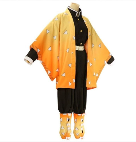 Imagen 2 de 5 de Traje Kimetsu No Yaiba Cosplay Zenitsu Agatsuma