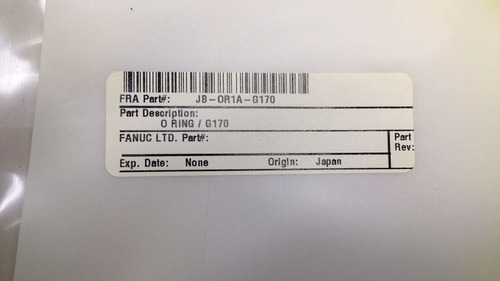 Fanuc Jb-or1a-g170 O-ring G170 (pack Of 2) Ccb