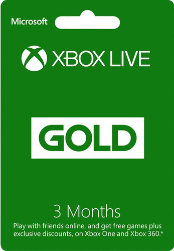 Tarjeta Xbox Live Gold 3 Meses Xbox One | Mvd Store