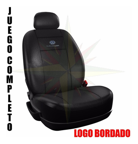 Imagen 3 de 6 de Funda Cubre Asiento Cuero Vw Gacel Gol Polo Senda Trend ( Juego Completo )
