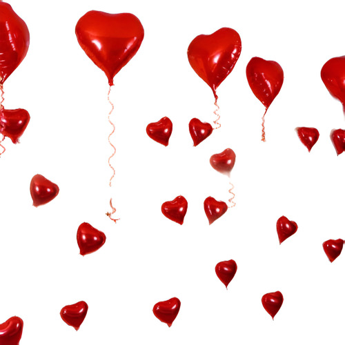 10pcs 18  Corazón Papel Helio Globos De San Valentín Novia F