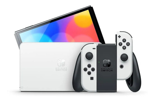 Nintendo Nintendo Switch Switch OLED 64GB Standard cor  branco e preto