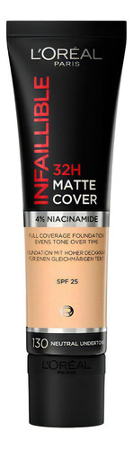 Base De Maquillaje Infaillible 32h Matte Cover L'oréal Paris Tono 130 Neutral