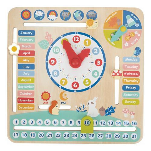 Calendario De Madera Tooky Toy Juguetes Montessori
