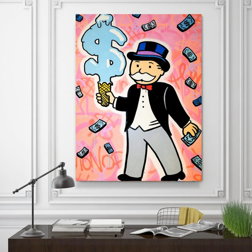 Cuadro Canvas Alec Monopoly Money Ice Cream Arte Grande