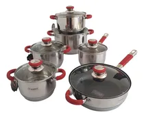 Comprar Juego De Ollas En Acero Quirurgico De 12 Pcs  Valeska
