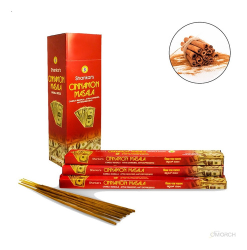 Imagem 3 de 5 de Incenso Shankar Cinnamon Masala Box Com 25 Caixinhas