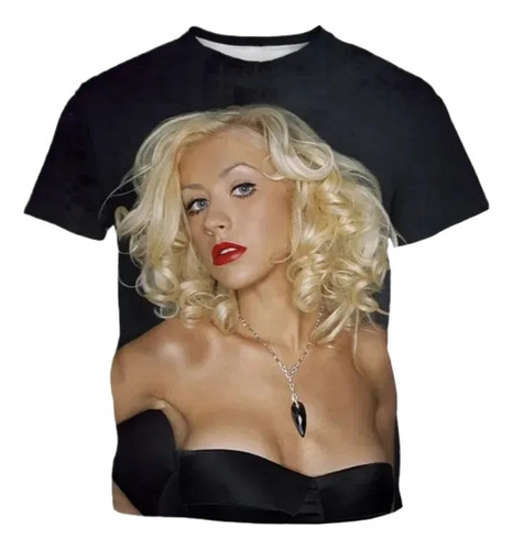 Christina Aguilera Imprime Playera Neutral En 3d