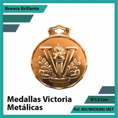 Medallas Deportivas De Victoria Bronce Metalica M87brobri