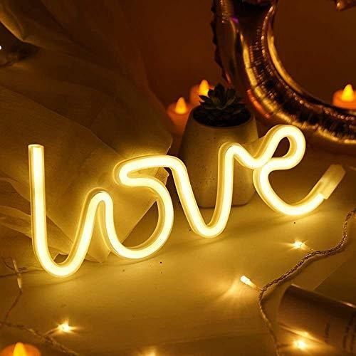 Luces Navidad Love Neon Sign Light Decor - Luces Led Con Pil