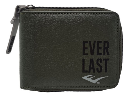 Billetera Everlast Con Cierre - Para Tarjeteros Y Billetes Eve 27806.2 Verde Oscuro Liso