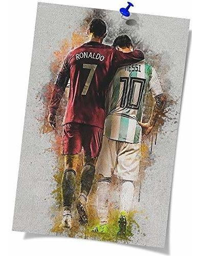 Pòsters Lionel M-e-ssi Y Cristiano Ro-na-ldo Póster De Jug