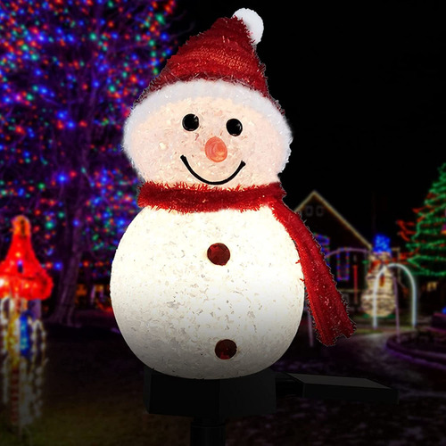 Jardim Decoração De Gramado Boneco De Neve Luz De Natal