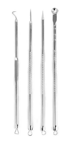 Kit X4 Extractor Removedor Espinillas Puntos Negros Acne 