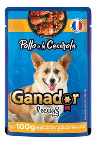80 Sobres Para Perro Ganador Sabores Surtidos | 100g