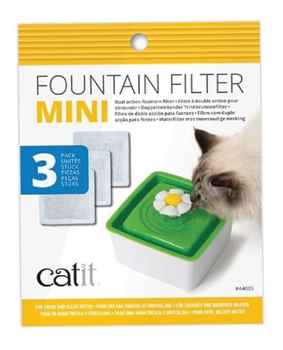 Repuesto Filtros Flower Fountain Mini Gato Catit 1.5 Lts Tpº