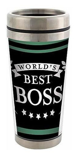 Taza De Viaje World's Best Boss De Acero Inoxidable De 16 Oz