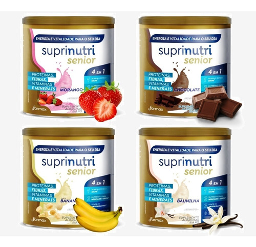 Suplemento Suprinutri Senior 01 Lata 400g 4 Opções De Sabor Sabor Chocolate