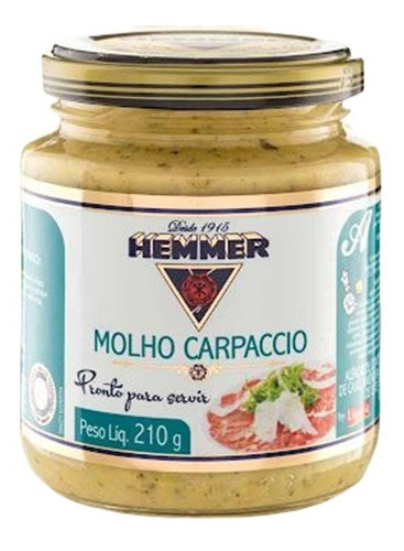 Molho Carpaccio Hemmer 210 g