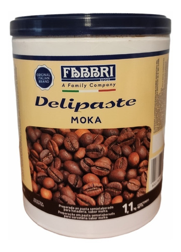 Delipaste Moka Cafe Fabbri 1,1 Kg Concentrado Pastel Helad 