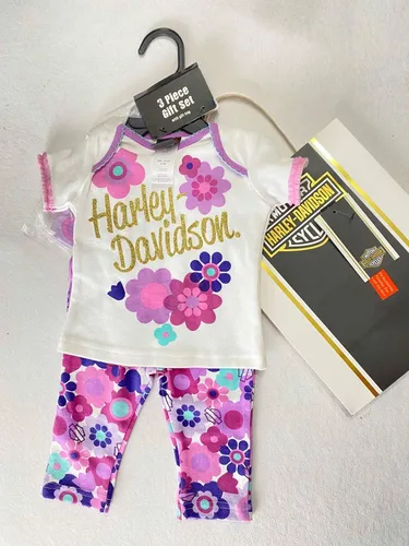 Harley Davidson Ropa Ninos Ninas Set Conjunto