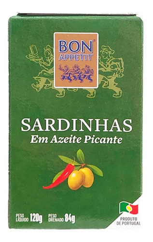 Sardinha Em Azeite Picante 120g Portuguesa -  Bom Appetit