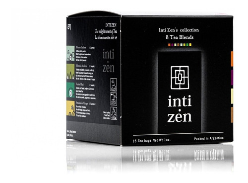 Imagen 2 de 4 de Te Inti Zen Caja 15 Saquitos 2 Gramos 8 Blends Seleccionados